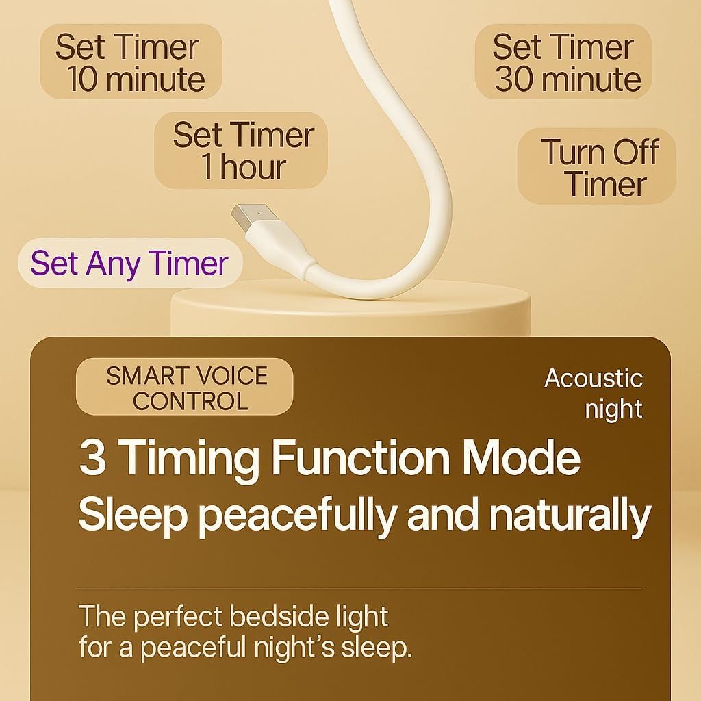 Smart Moon Night Light for Kids, USB Plug-in LED Lamp with 3-Color Dimming & Voice Control, Decorative Moon Nightlight for Bedroom & Bedside