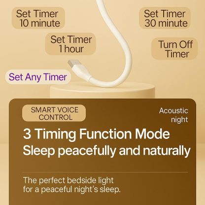 Smart Moon Night Light for Kids, USB Plug-in LED Lamp with 3-Color Dimming & Voice Control, Decorative Moon Nightlight for Bedroom & Bedside