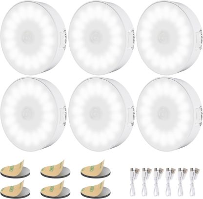 Motion Sensor Light Indoor, Upgraded 14 LEDs Night Light USB Rechargeable