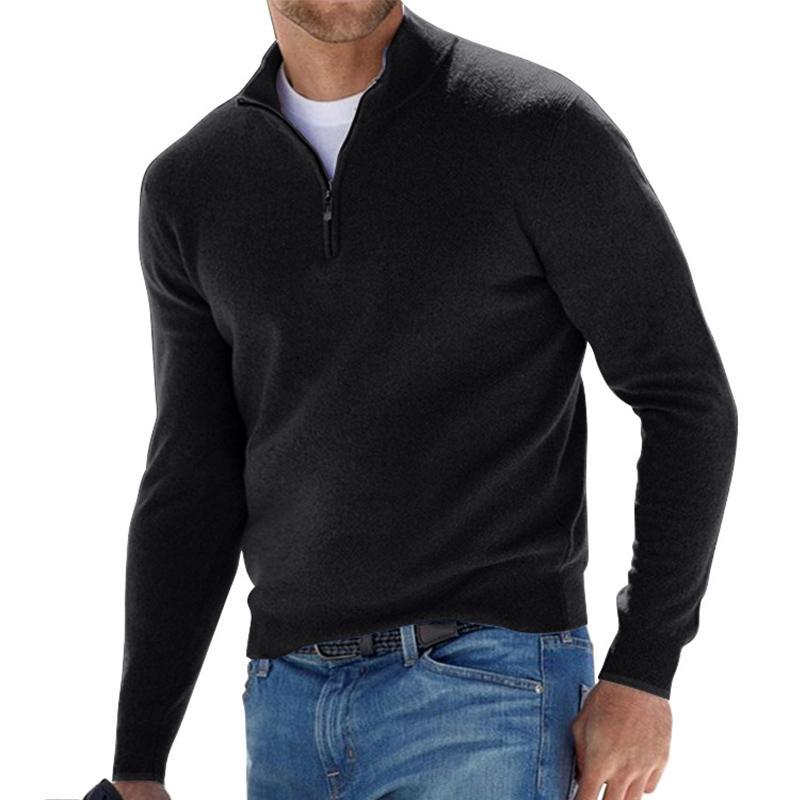 Sweatshirt met kraag en rits