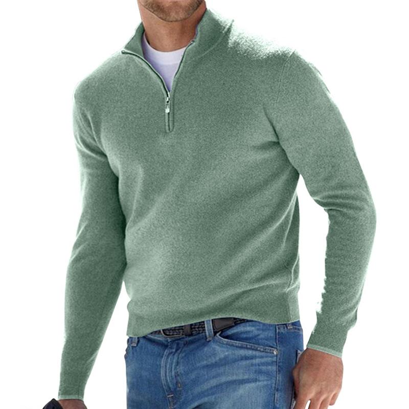 Sweatshirt met kraag en rits