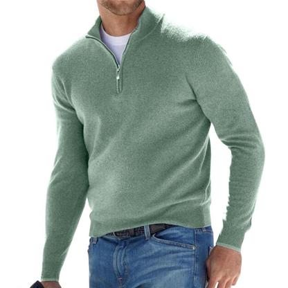 Sweatshirt met kraag en rits