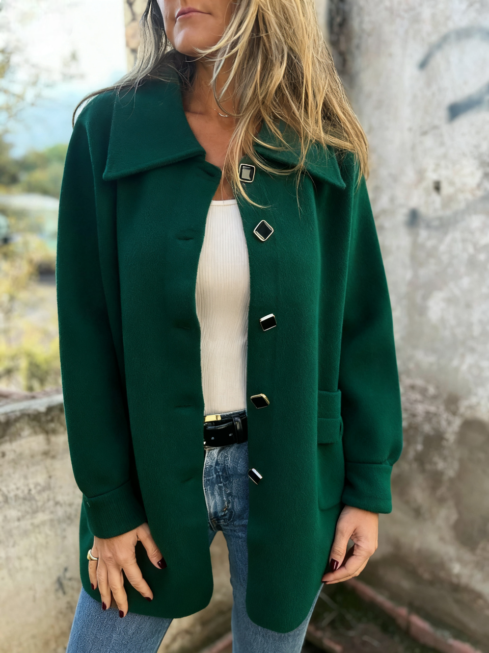🔥2025 Hot Sals💥-Lapel Button Coat - 🥳TODAY SAVE 48%🤑