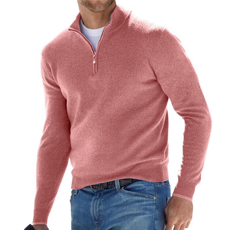 Sweatshirt met kraag en rits