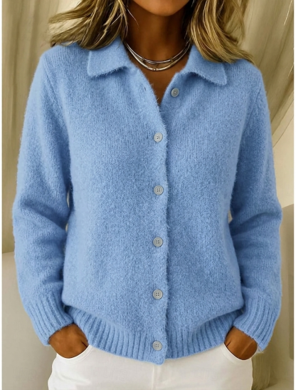 NEW🔥 Women's Casual Cotton Button-Down Cardigan Sweater