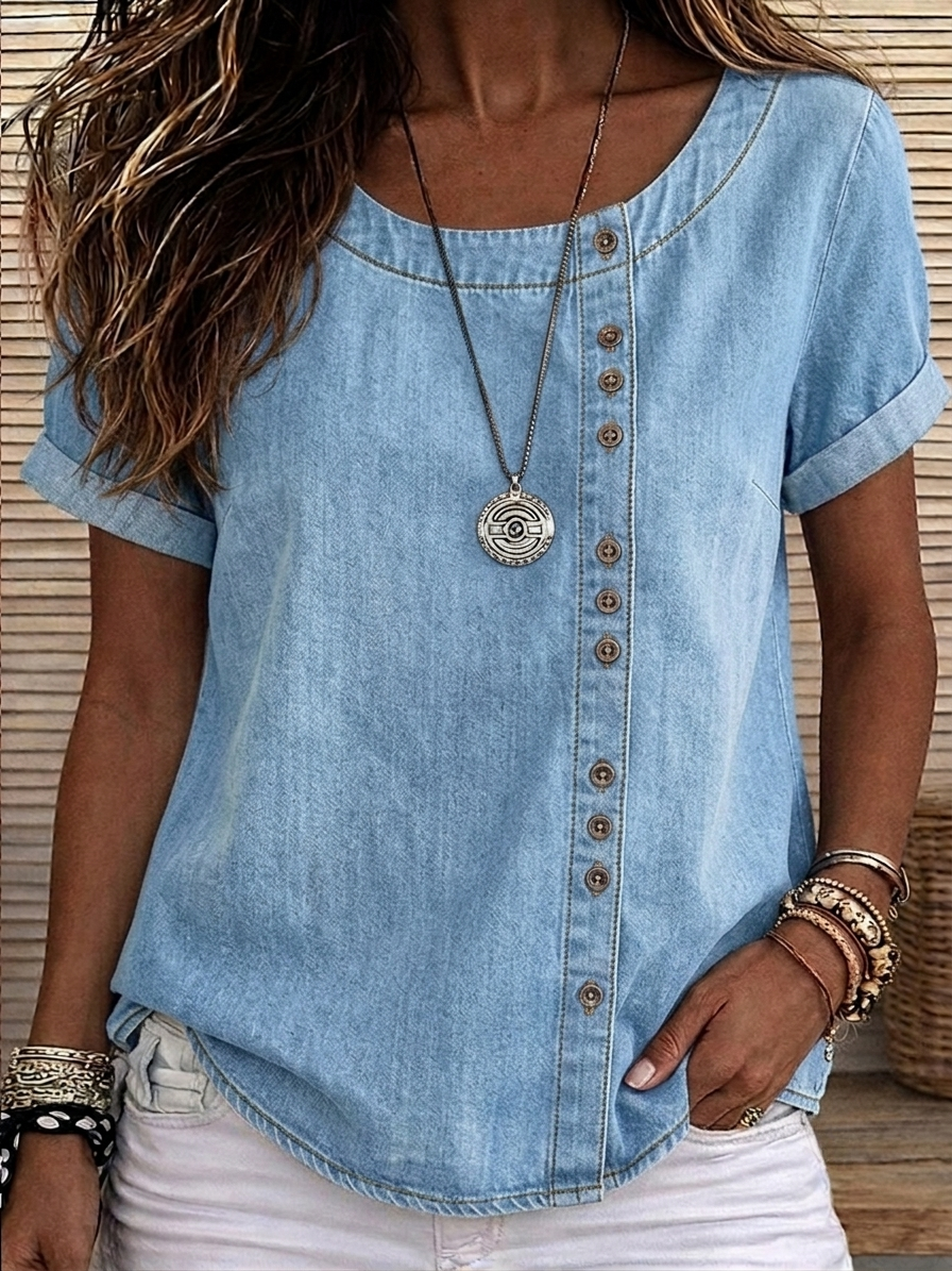 [Copy]TODAY ONLY🔥 Women's V-neck Lace-Trimmed Shirt