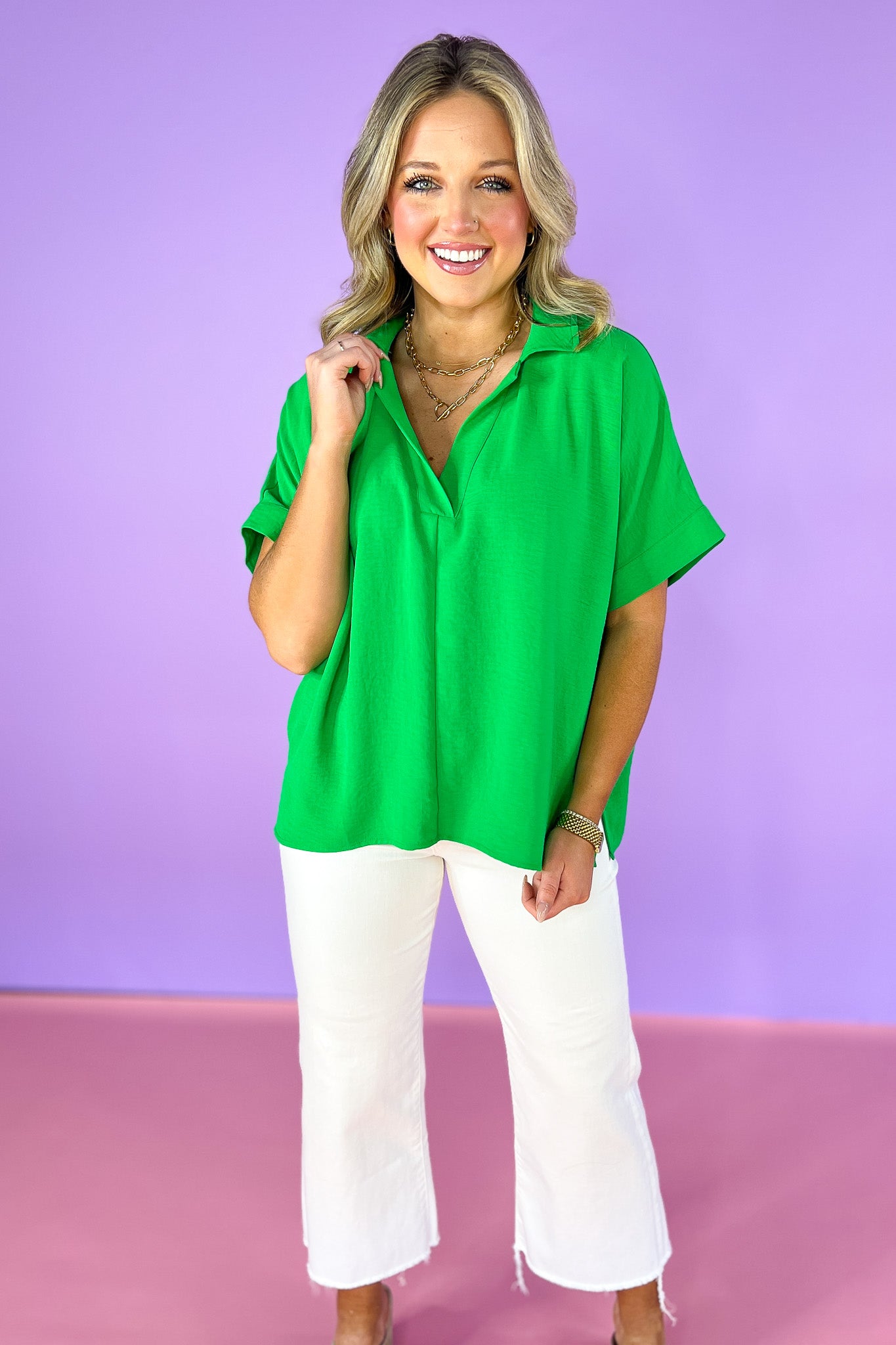 Short Dolman Sleeve Top