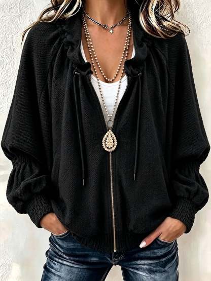 Cozy High Quality Textured Zip-Up Jacket