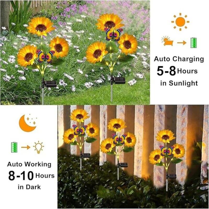 🌻Mother's Day Sale🌞Solar LED Sunflower Garden Lights-29.6inch/74cm