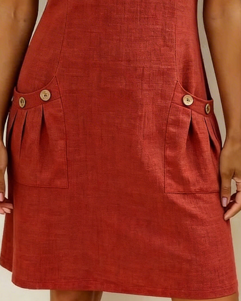 Azuria® | Cotton Dress With Zipper