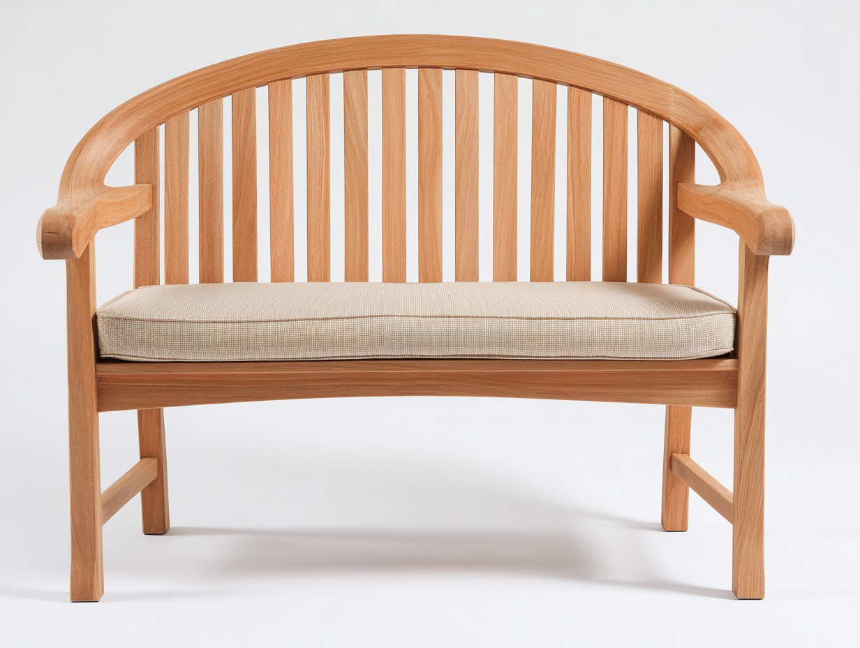 Panche da giardino - Legno-Tessuto - 142x61x94 cm - Naturale-Beige - Stile elegante-Ziriainterior