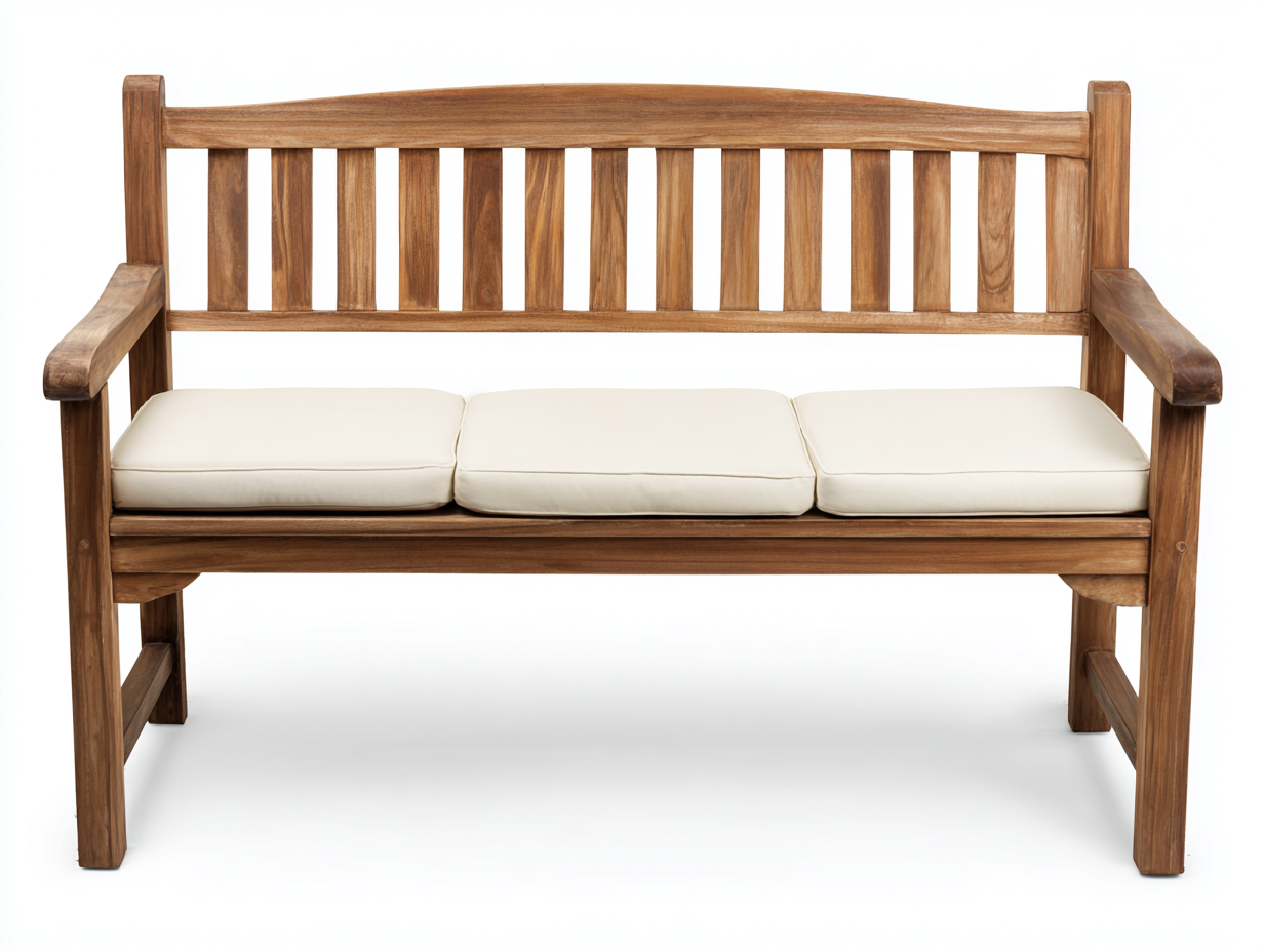 Panche da giardino - Legno-Tessuto - 182x68x97 cm - Marrone-Crema - Stile senza tempo-Ziriainterior