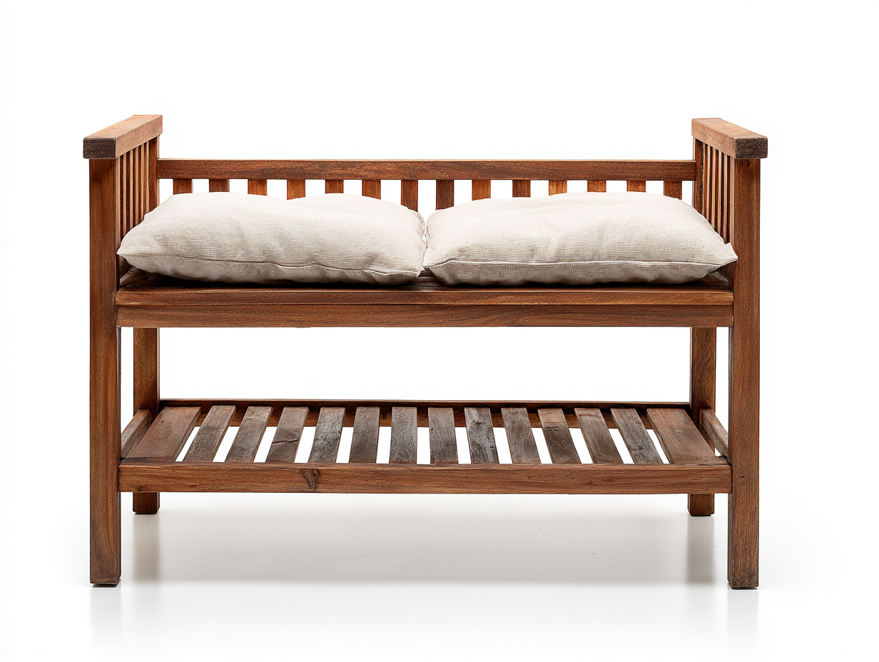 Panche da giardino - Legno - 118x43x87 cm - Marrone - Stile rustico-Ziriainterior