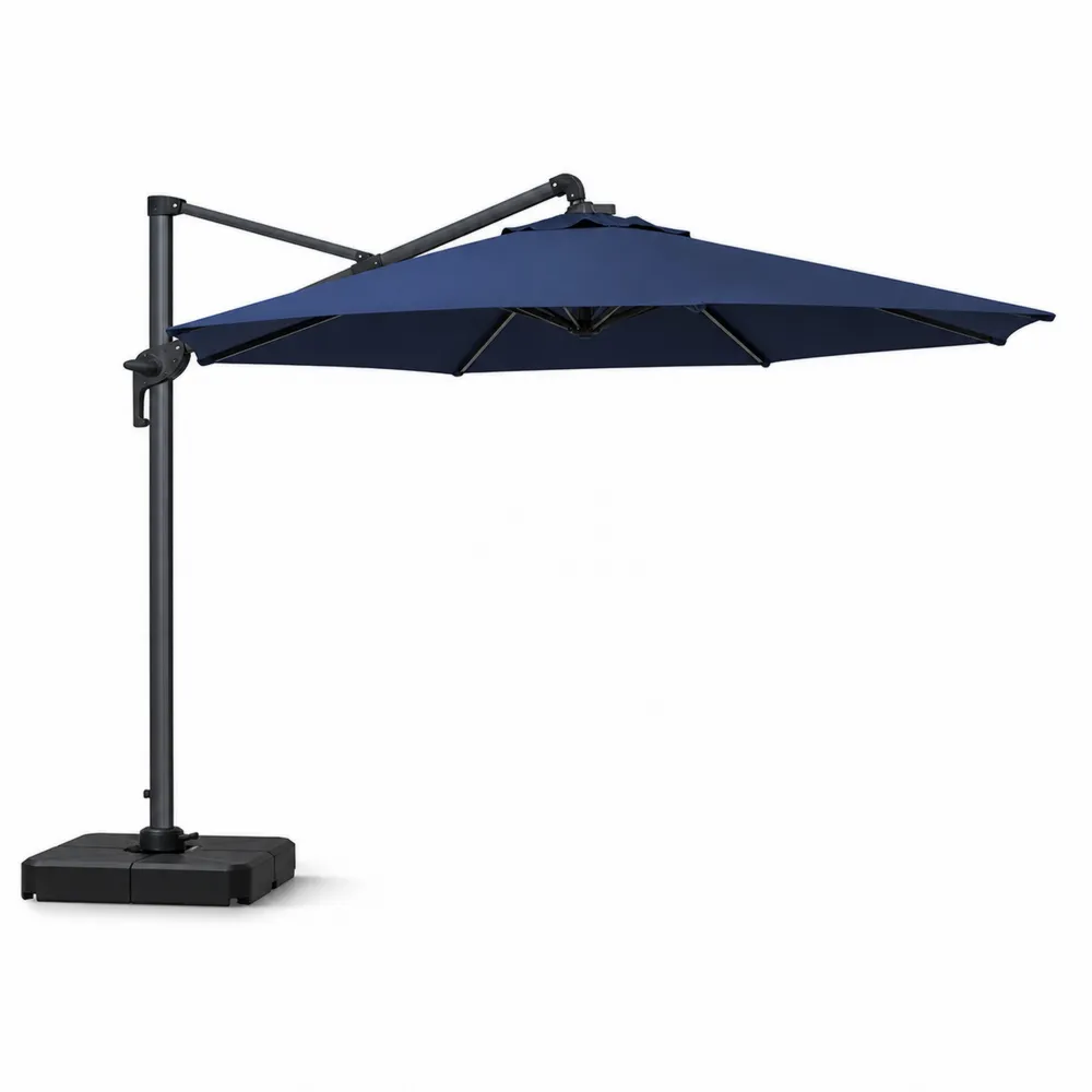 Ampelschirm 3m Aluminium Polyester Blau-Nestchiceu