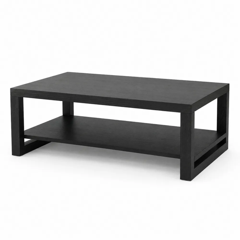 Rechteckiger MDF-Couchtisch in Schwarz-Nestchiceu