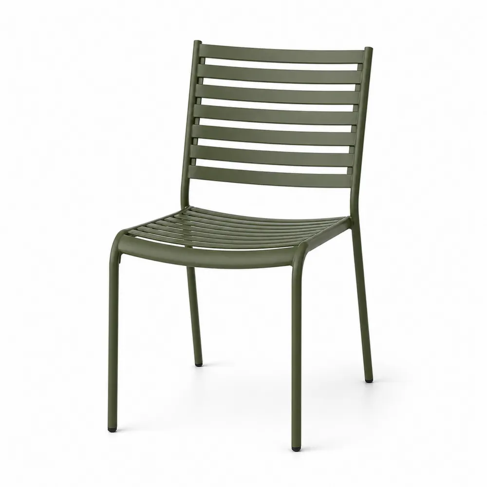 Gartenstuhl Metall Olivgrün 80cm Höhe-Nestchiceu