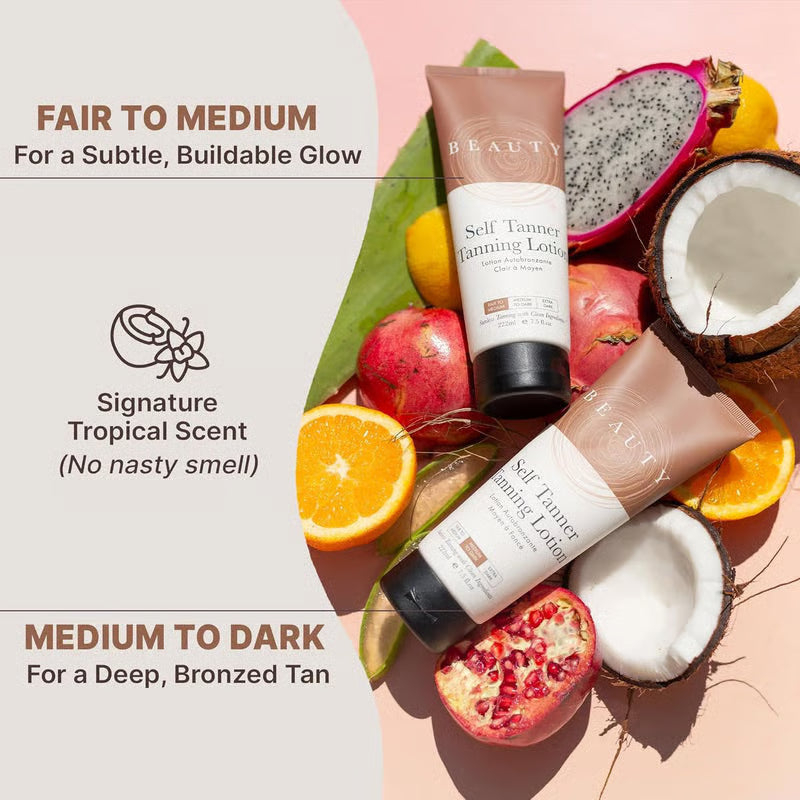 Glow✨ Beauty by Earth Self Tanner Lotion – For a Natural, Streak-Free Tan