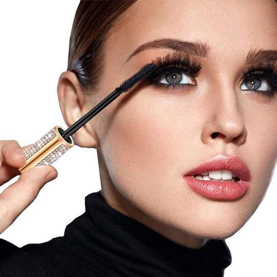 4D Flash Diamond Waterproof Silk Fiber Thick Lengthening Mascara