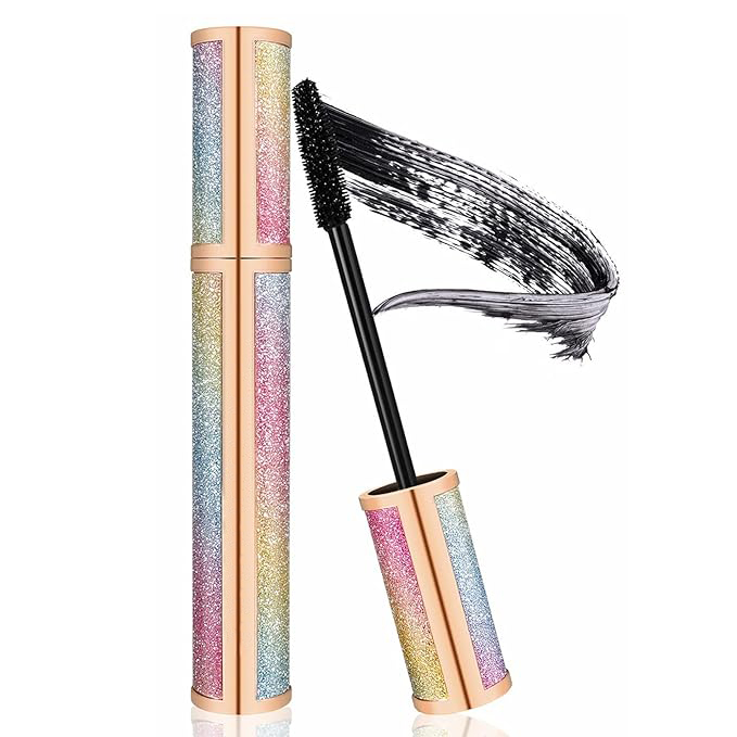 4D Flash Diamond Waterproof Silk Fiber Thick Lengthening Mascara