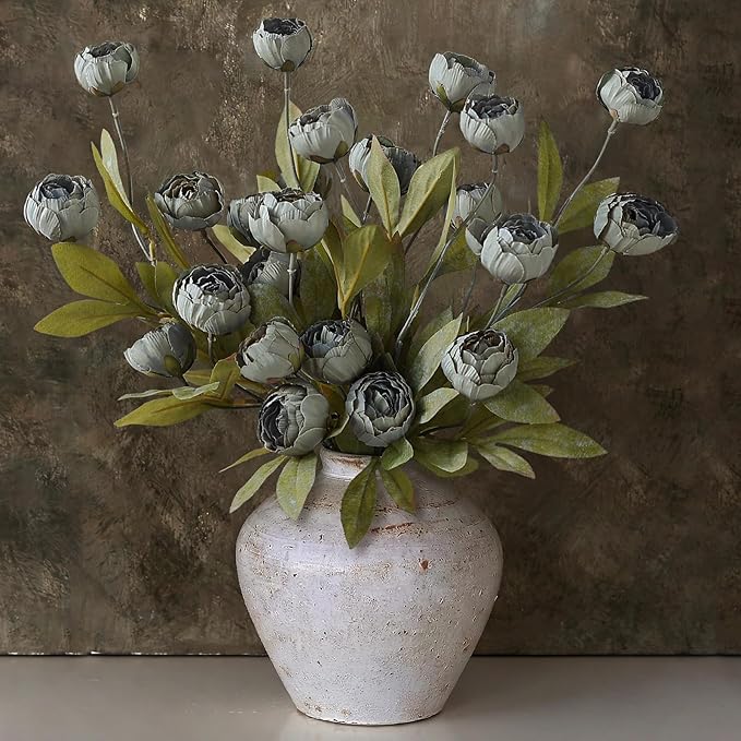 Faux Silk Peony Artificial Flowers for Vase -27"