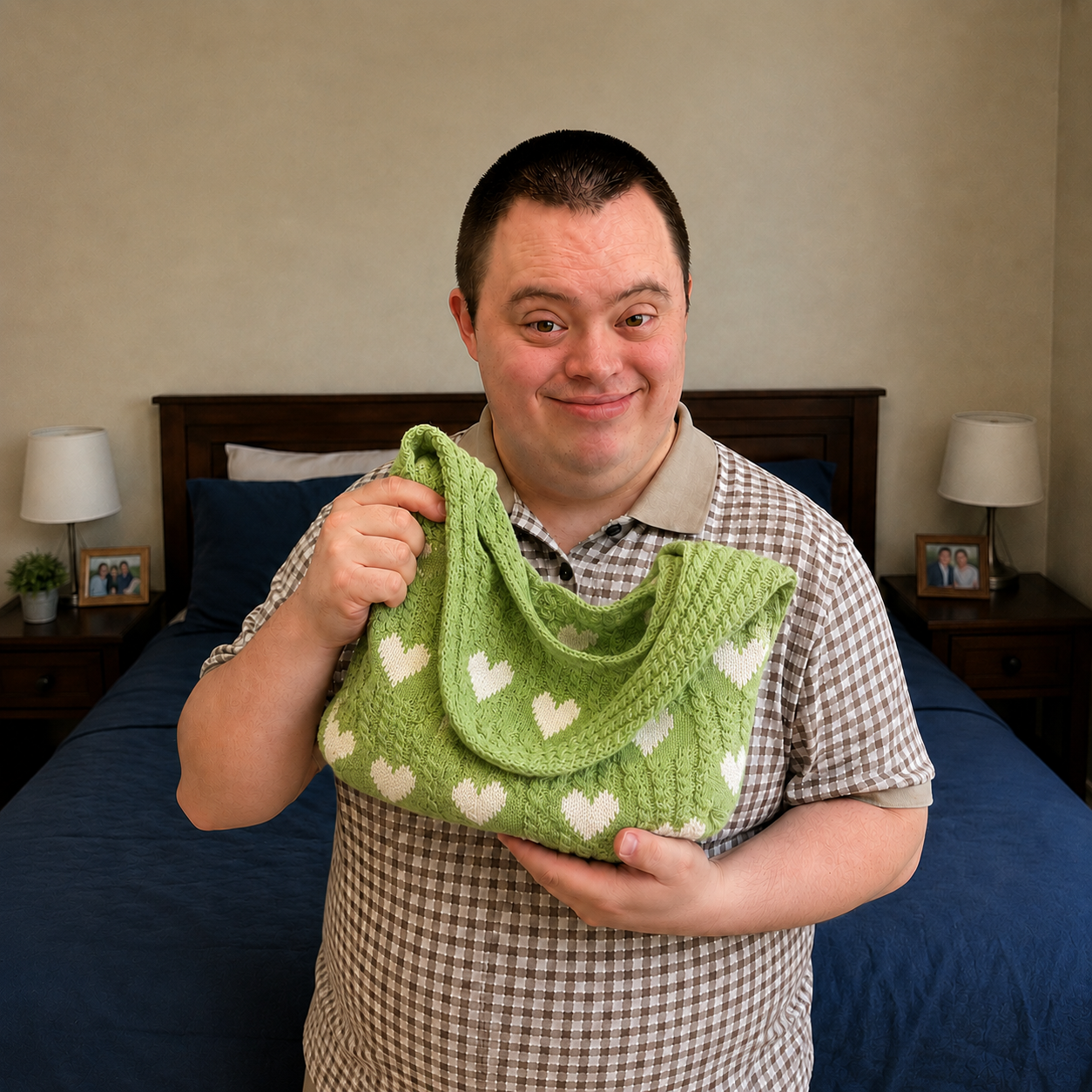 Green Sweetheart Crochet Bag