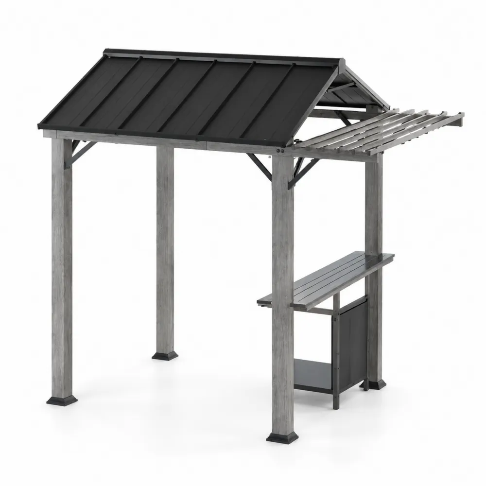 Pergola ogrodowa metalowa z półką 3 m x 2,5 m