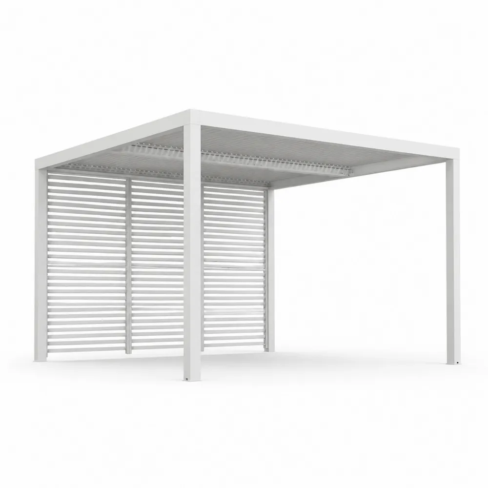 Pergola aluminiowa z panelami bocznymi 400x300 cm Biały