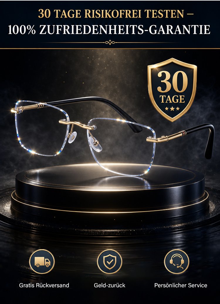 Randlose Diamant-Schneidelesebrille mit Blaulichtfilter