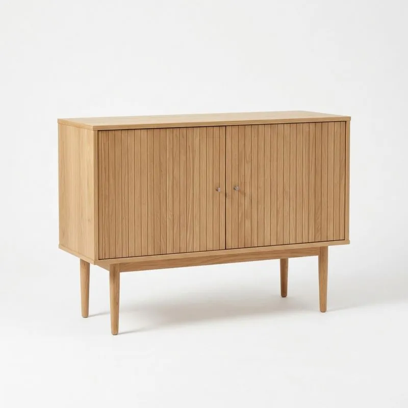 Sideboard Eiche Massivholz Natur 100x40x80 cm (Länge x Breite x Höhe)