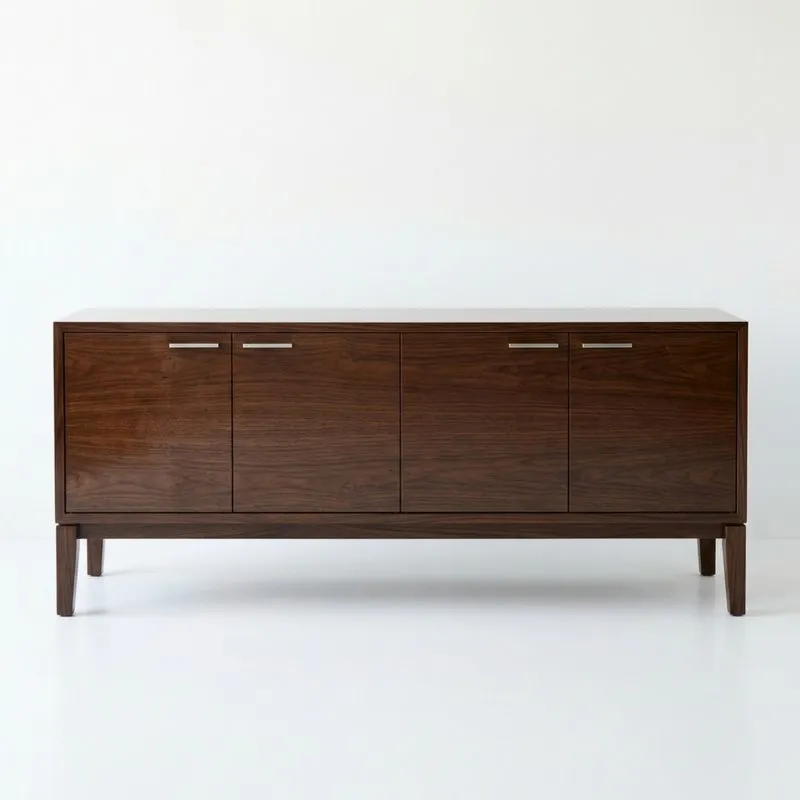 Sideboard aus Nussbaumholz mit 4 Türen