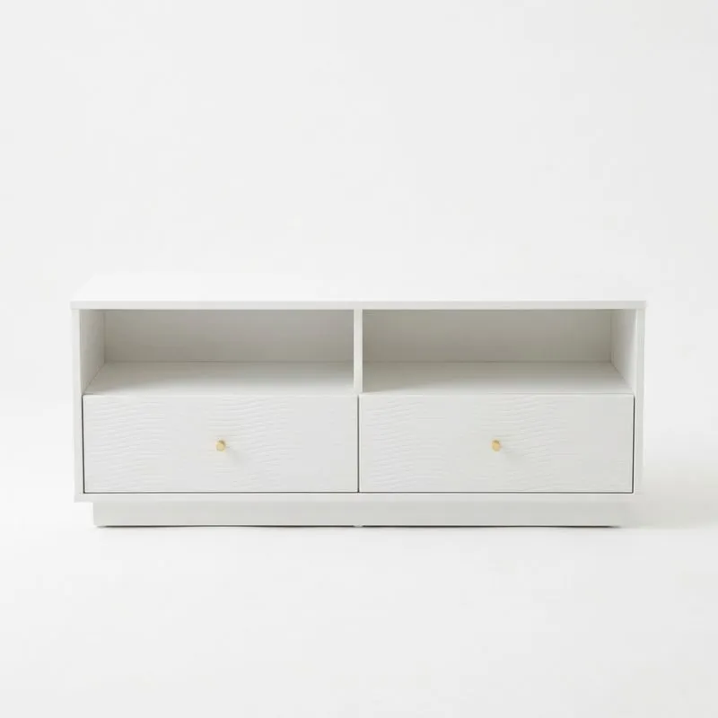 TV-Möbel aus MDF-Holz Weiß 120x40x50 cm (Länge × Breite × Höhe)