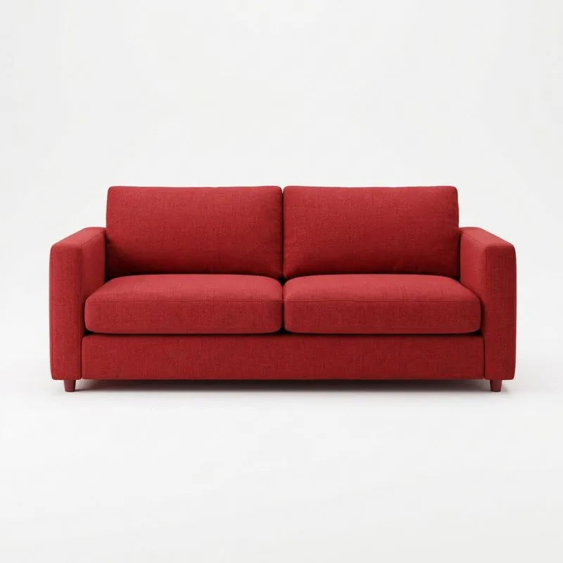 Zweisitzer Sofa mit Polyesterbezug Rot 200cm (Länge)