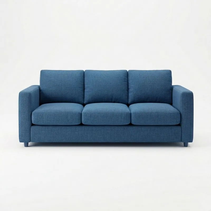 3-Sitzer Sofa Blau Leinen 220cm (Länge)