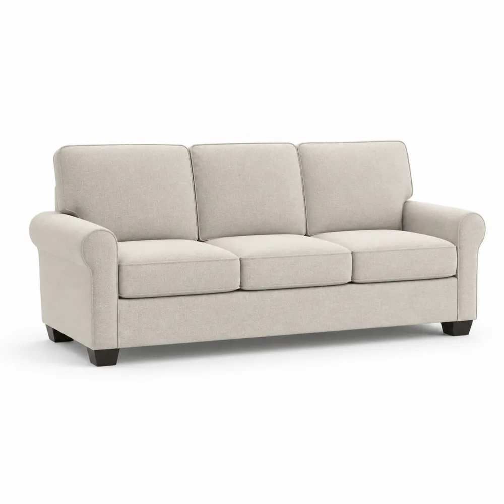 Trzyosobowa sofa tekstylna Beżowy