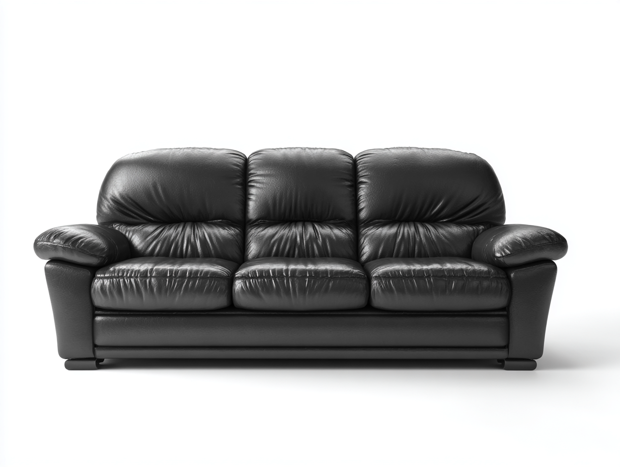 Divano lineare-pelle-legno-metallo-232x98x92 cm-nero-comfort contemporaneo-Nadiconest