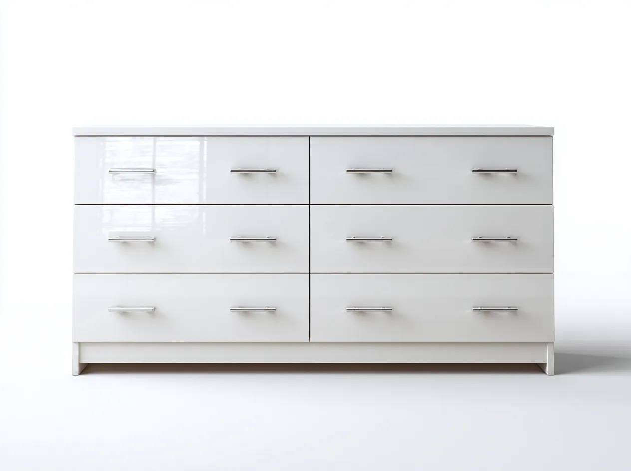 Commode - MDF - 146x44x75 cm - blanc - style moderne-Luxegetio