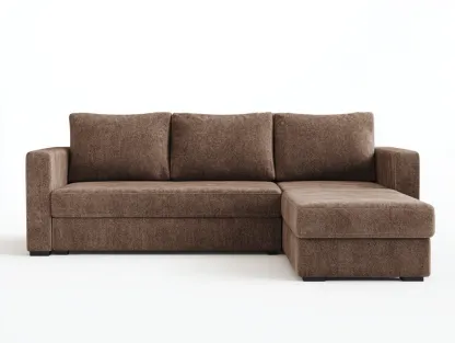 Canapé d'angle - tissu - 266x162x83 cm - jaune - style moderne-Luxegetio