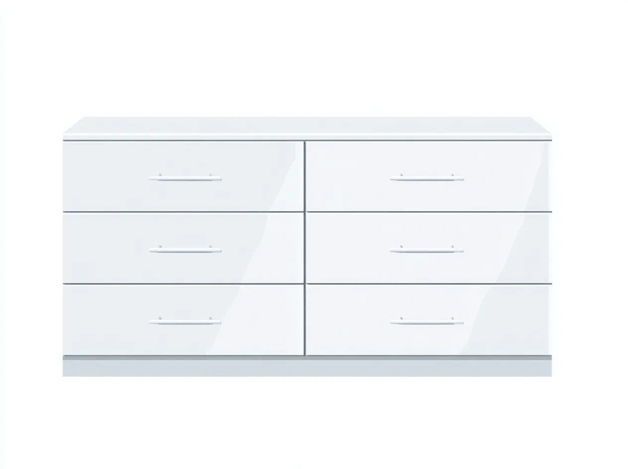 Commode - MDF - 138x42x74 cm - blanc - style moderne-Luxegetio