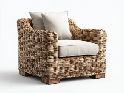 Fauteuil de jardin - rotin-bois - 88 x 82 x 78 cm - beige naturel - style bohème-Sofamyhome