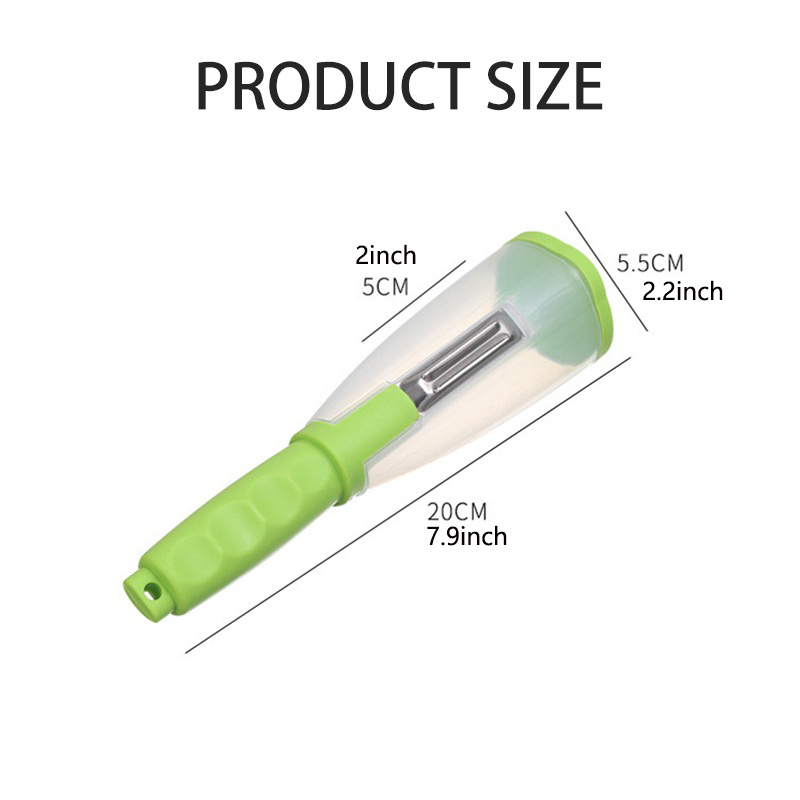 2in1 Multifunctional Fruit Peeler With Peel Storage Case