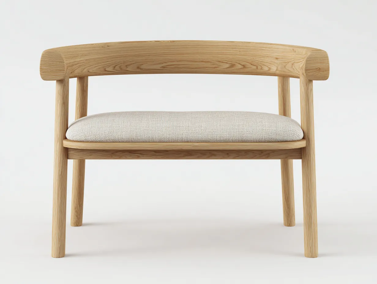 Banc de jardin - bois massif-tissu - 118x58x74 cm - marron-beige - style moderne-Craftgetloft