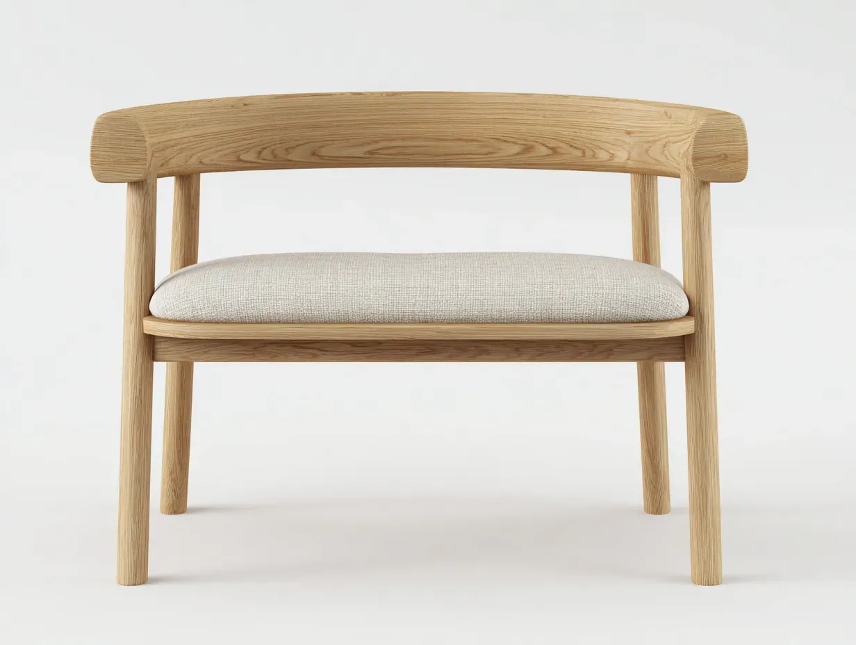 Banc de jardin - bois massif-tissu - 118x58x74 cm - marron-beige - style moderne-Craftgetloft