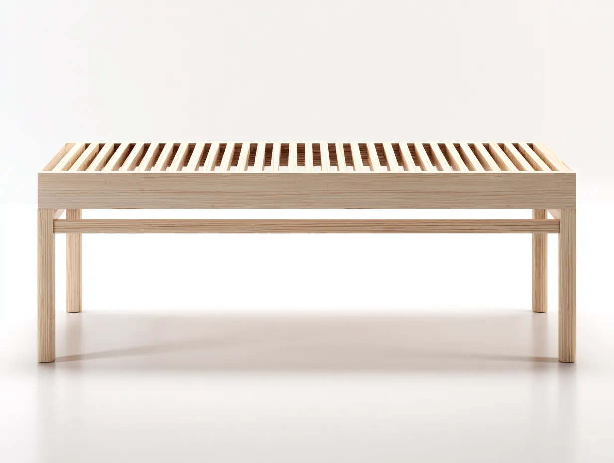 Banc de jardin-Bois-132 x 44 x 46 cm-Naturel-Style moderne ajouré-Craftgetloft