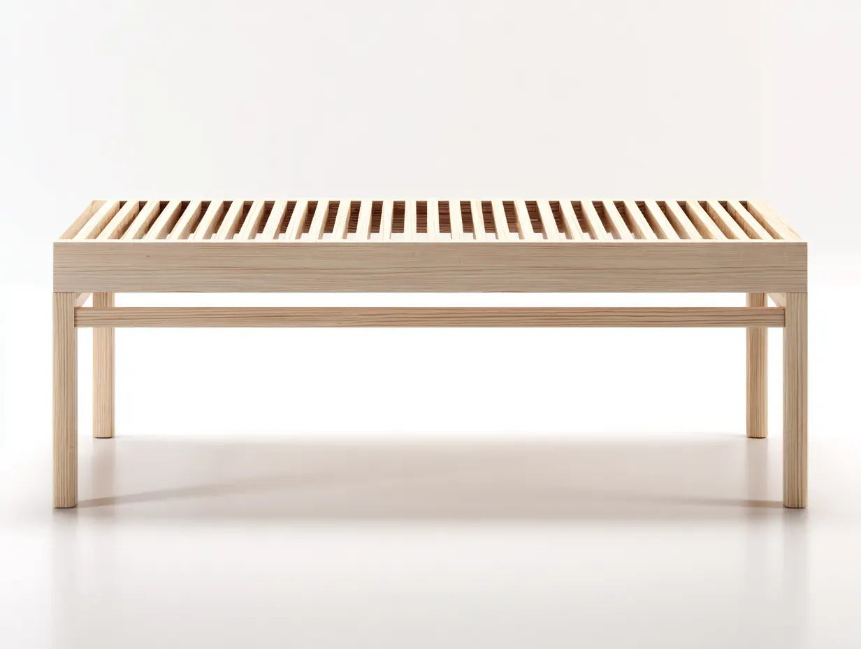 Banc de jardin-Bois-132 x 44 x 46 cm-Naturel-Style moderne ajouré-Craftgetloft