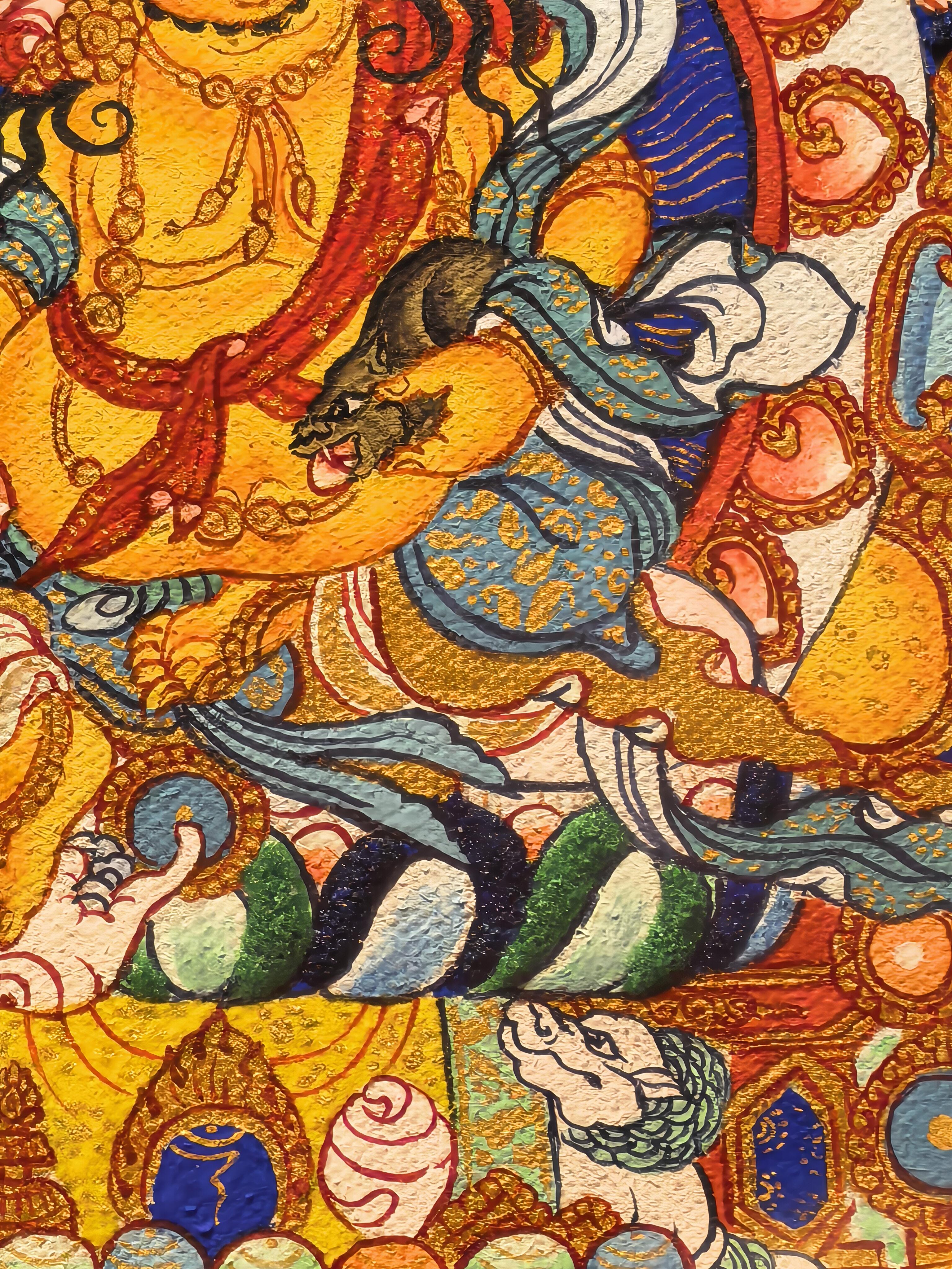 Huang Money God Thiggon Thangka