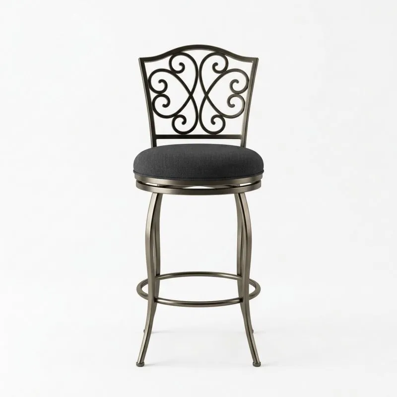 Barhocker Stahl Schwarz 76 cm Sitzhöhe
