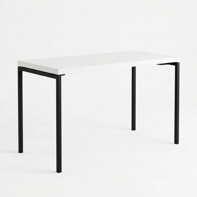 Schreibtisch mit Stahlrahmen Weiß Länge120cm x Breite60cm