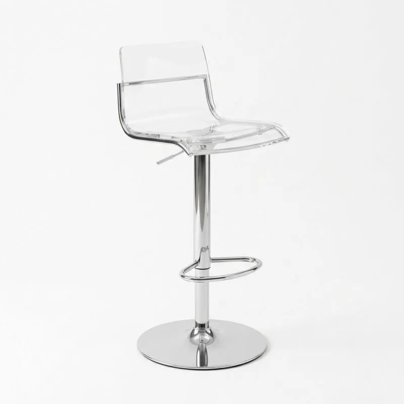 Barhocker höhenverstellbar Acryl Edelstahl
