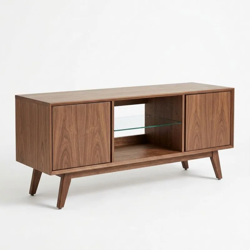 TV-Schrank aus Walnuss mit Glas Länge150cm