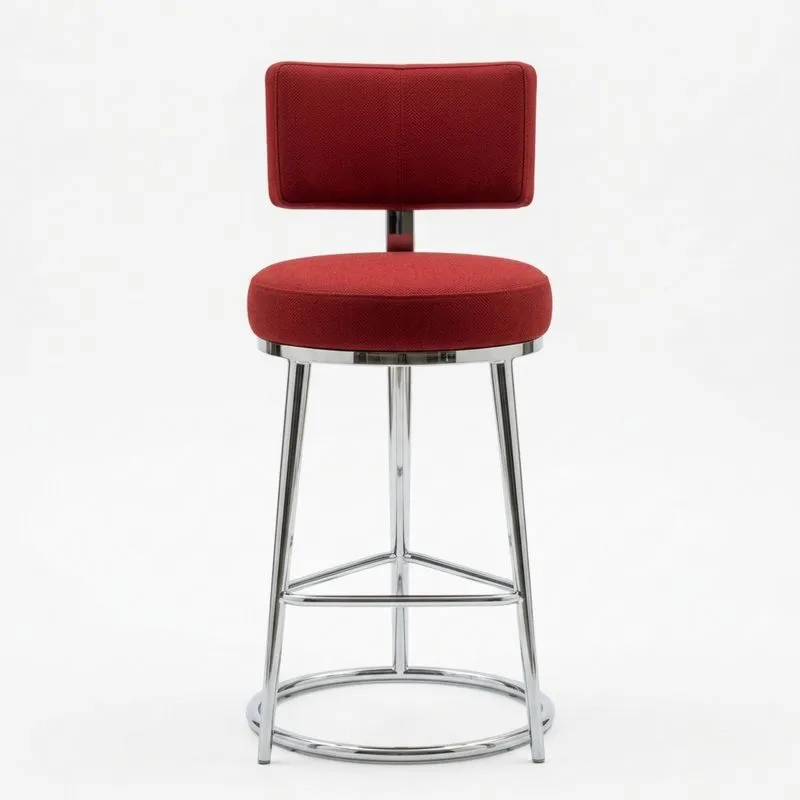 Barhocker aus Polyester und Gesamthöhe, Rot, Gesamthöhe105 cm